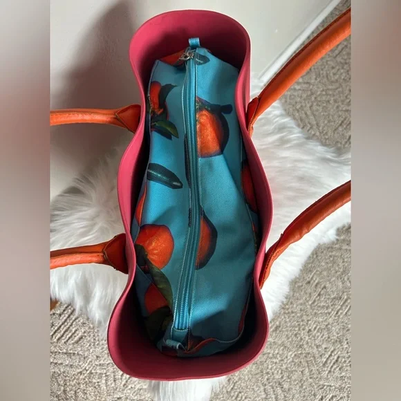 O Bag Pink and Orange Large Women's Tote - Picture 3 of 9